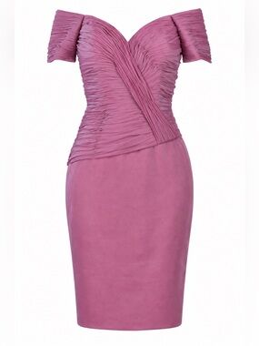 Vintage VICKY TIEL Lavender Silk Iridescent Cocktail Dress